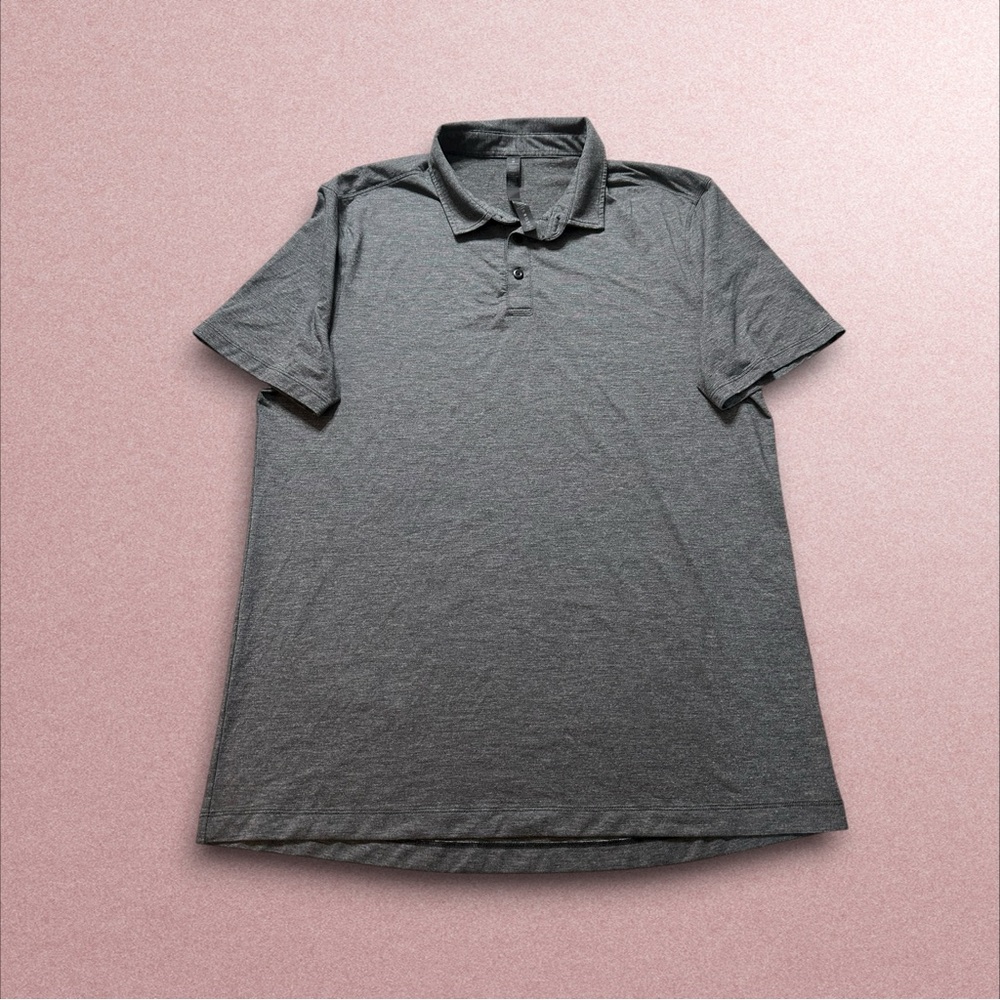 Lululemon polo shirt men’s xl grey short sleeve